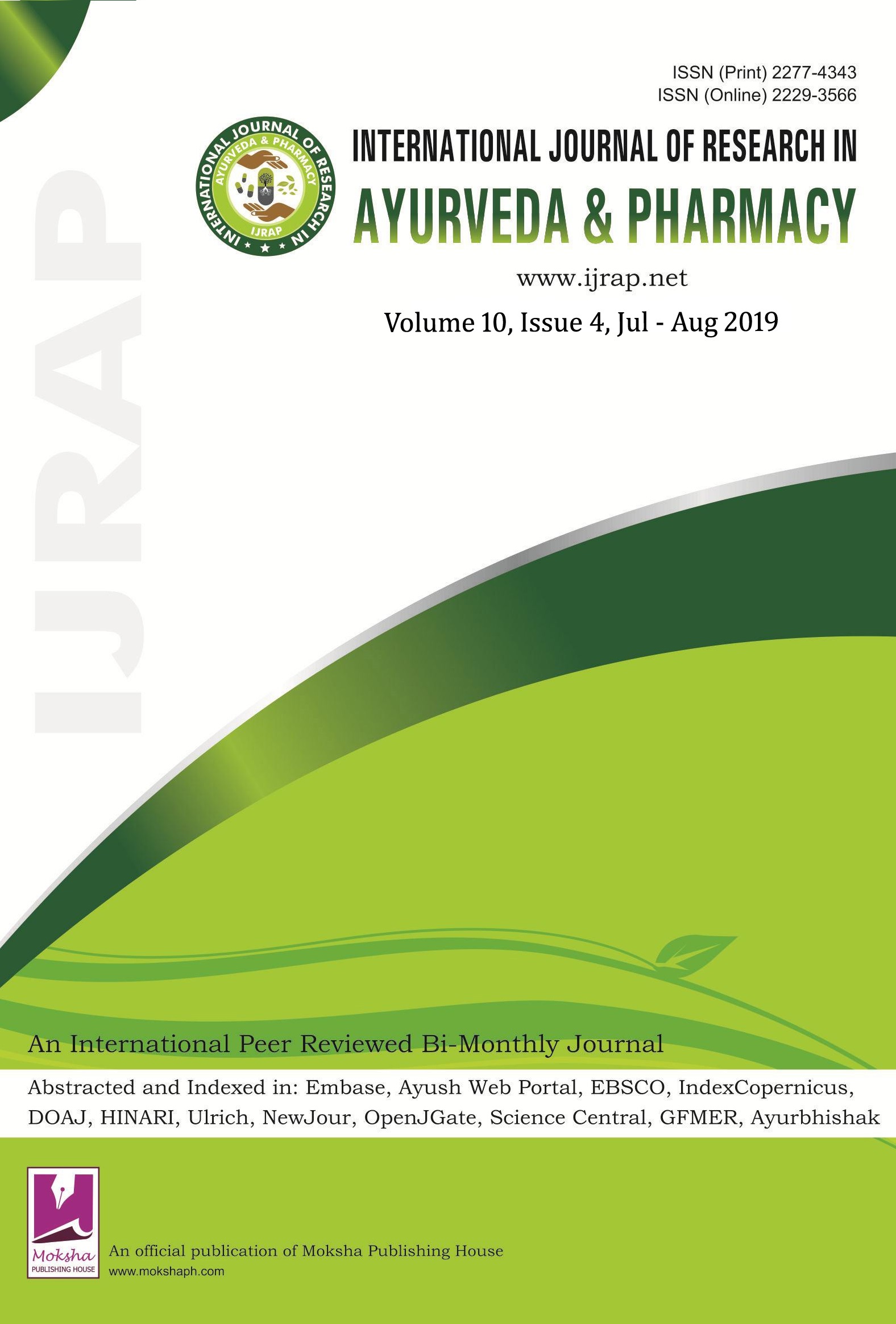 International Journal of Research in Ayurveda and Pharmacy