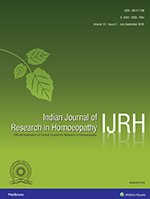 Indian Journal of Research in Homoeopathy