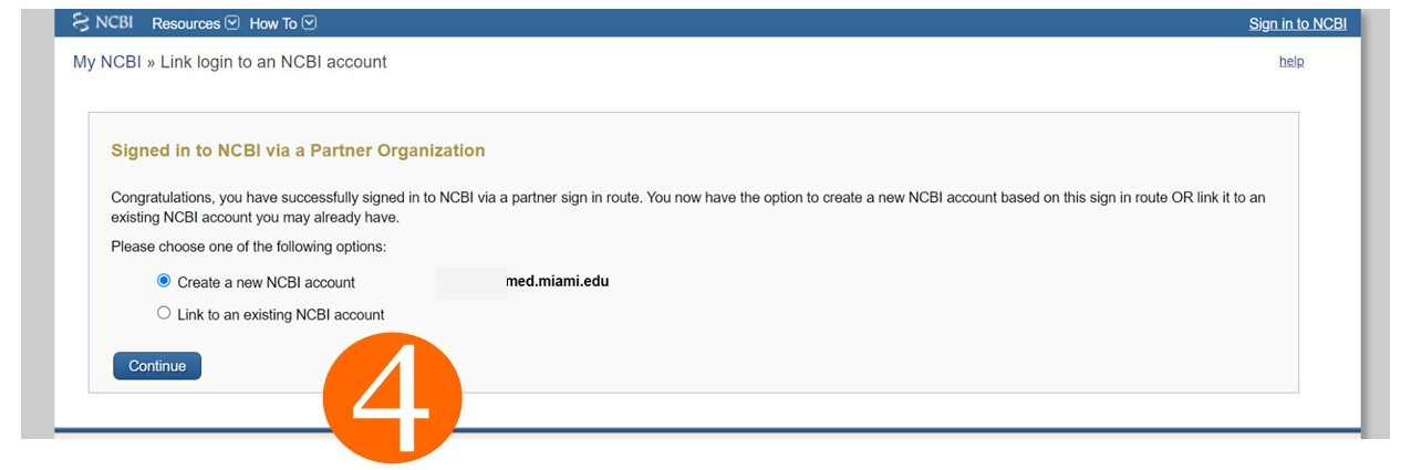 PubMed: NCBI account log in